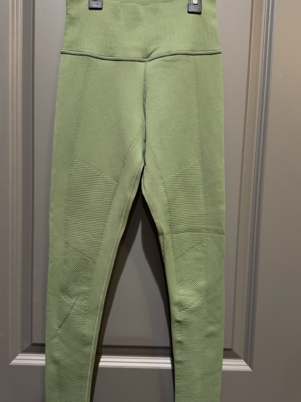 Women’s Green CRV Yoga High-Waist Ribbed Leggings